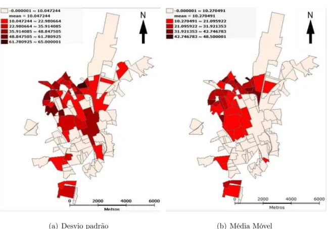 Figura 6: Casos positivos de dengue do município de Rio Claro em 127 bairros: