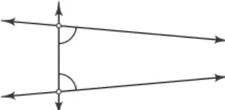 Figura 2.1: No 5 o Postulado de Euclides, duas retas cortadas por uma terceira.