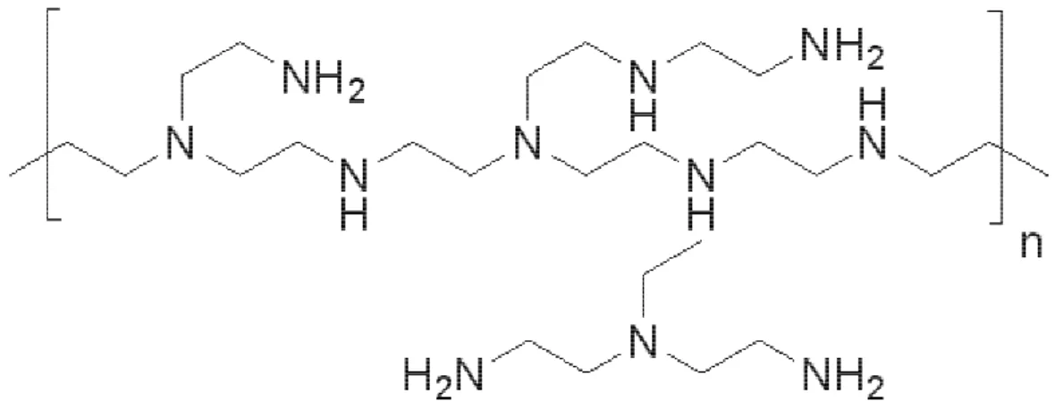 Figura 6: Estrutura molecular da polietilenoimina (PEI). 