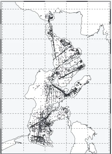 Fig. 2. Spatial distribution of the selected PFSST matchup points.