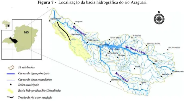 Figura 7 -  Localização da bacia hidrográfica do rio Araguari. 