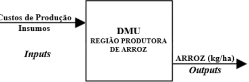 Figura 13. Relação de produção de uma DMU 