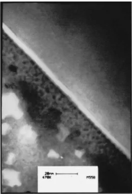 FIG. 5. Cross-sectional transmission electron microscope micrograph show- show-ing a 5 nm SiO 2 thickness layer.