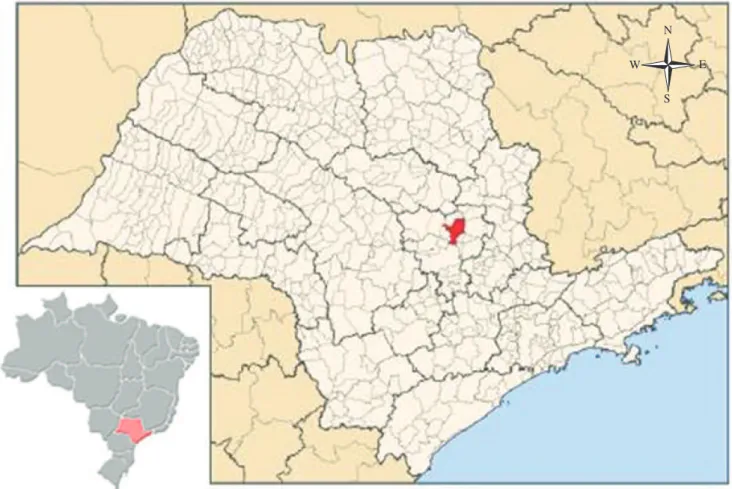Figure 1. Location map – municipality of Rio Claro, State Sao Paulo, Brazil.