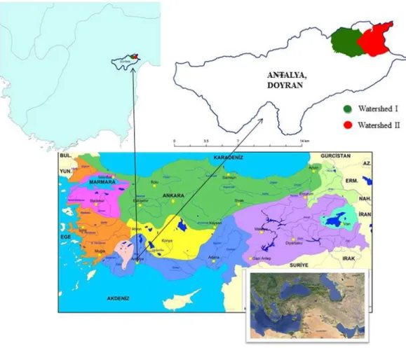 Figure 1. Location of the study area in Antalya, Turkey.