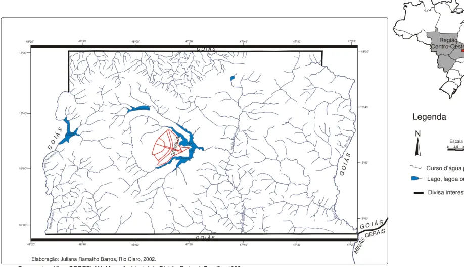 Fig. 1. O Distrito Federal e sua localização no território brasileiro. 