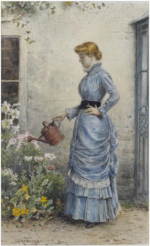 Figura 9 - Mulher no jardim por George Goodwin Kilburne (1839-1924) 