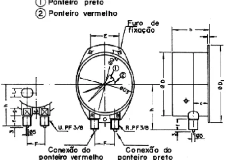 Fig. 18 - Manômetro tipo dos ponteiro