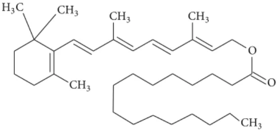 Figure 1: Molecular structure of retinyl palmitate.