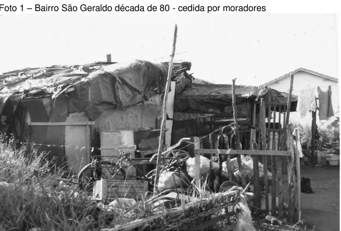 Foto 1 – Bairro São Geraldo década de 80 - cedida por moradores 