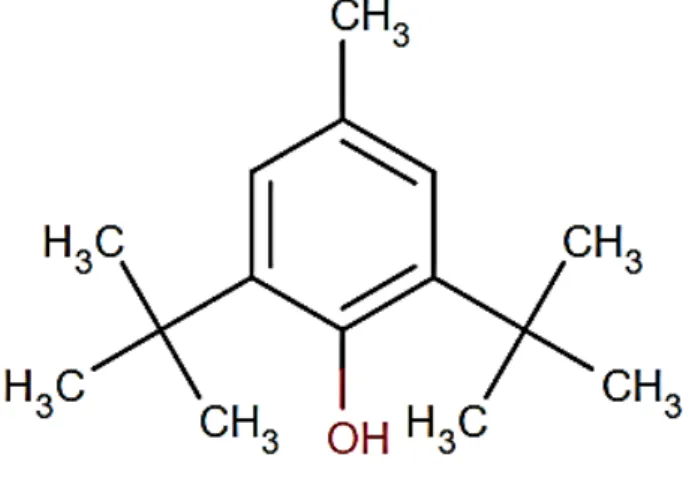 FIGURA 3 – Estrutura química do BHT 