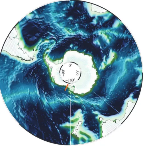 Fig. 2. Simulation domain – variable resolution grid reaching less than 5 km over the continental shelf