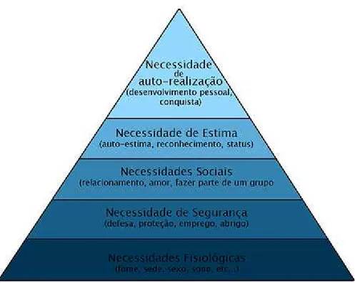 Figura 6 - Hierarquia das necessidades segundo Maslow (1954) 