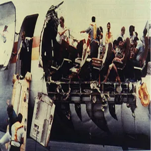 Figura 3.10- Separação da fuselagem do avião da Alhoa Airline em 1988, (FARRAR; 