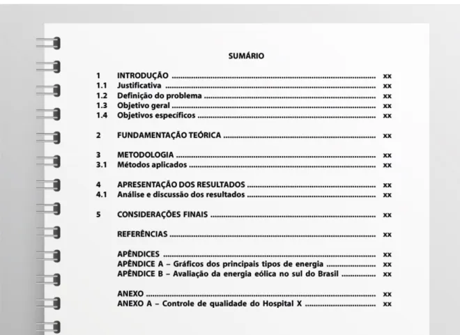 Figura 7  –  Modelo de Sumário 