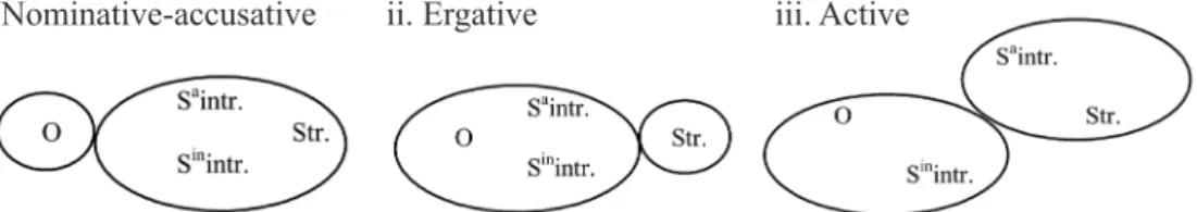 Figure 1. Schematic representation of alignment system  Accusative alignment