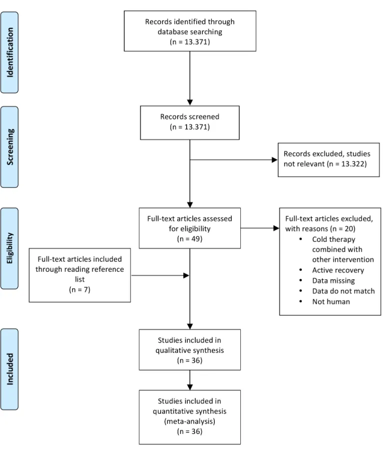 Fig 1. Flow-chart describing the systematic review procedure.