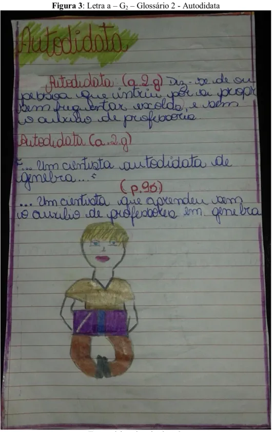Figura 3 : Letra a – G 2  – Glossário 2 - Autodidata 