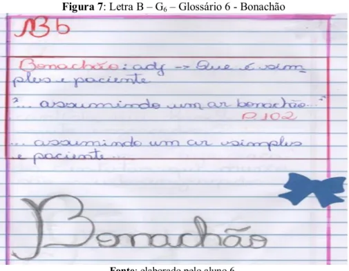 Figura 7 : Letra B – G 6  – Glossário 6 - Bonachão 