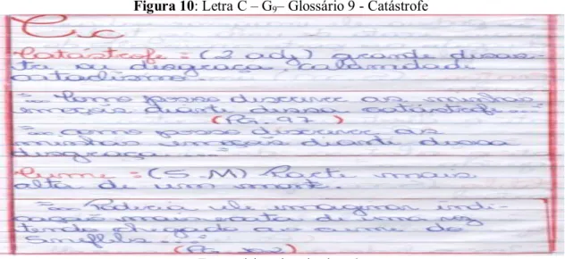 Figura 10 : Letra C – G 9 – Glossário 9 - Catástrofe