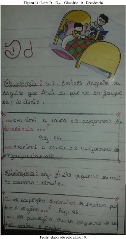 Figura 11 : Letra D – G 10  – Glossário 10 - Decadência