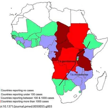 Figure 3. Map of Africa Showing the Epidemiological Status of  Countries Considered Endemic for the Disease