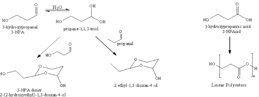 Fig. 4. Proposed pathways for formation of oligomers from reactions of the atmospheric oxidation products of cis-3-hexen-1-ol.