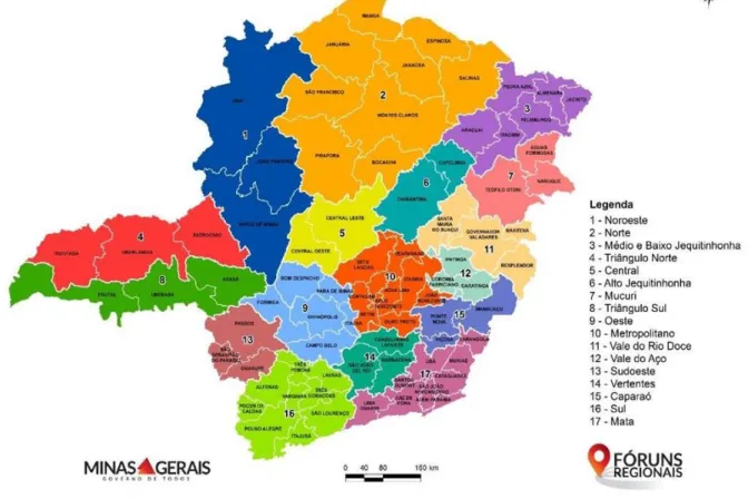Figura  1  –   Territórios  de  Desenvolvimento  e  Microterritórios  de  Minas  Gerais