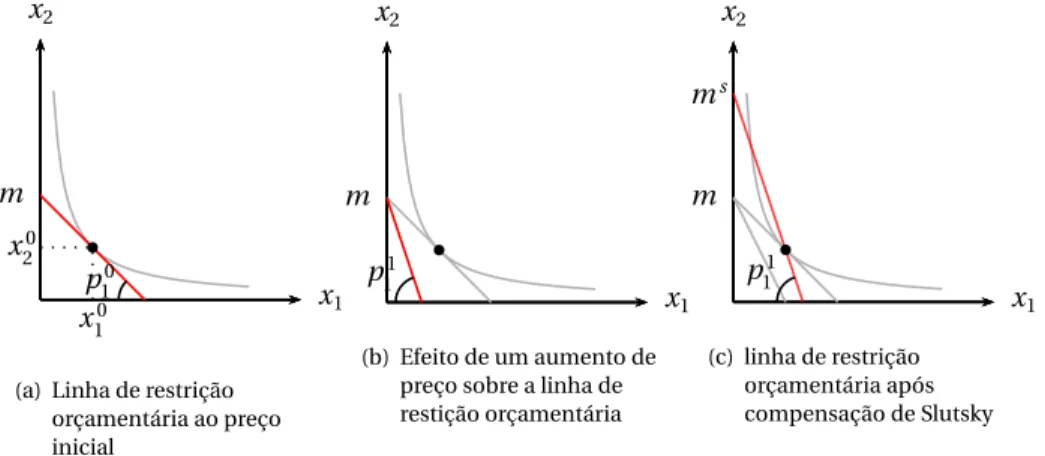 Figura 1: A compensação de Slutsky