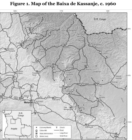 Figure 1. Map of the Baixa de Kassanje, c. 1960  