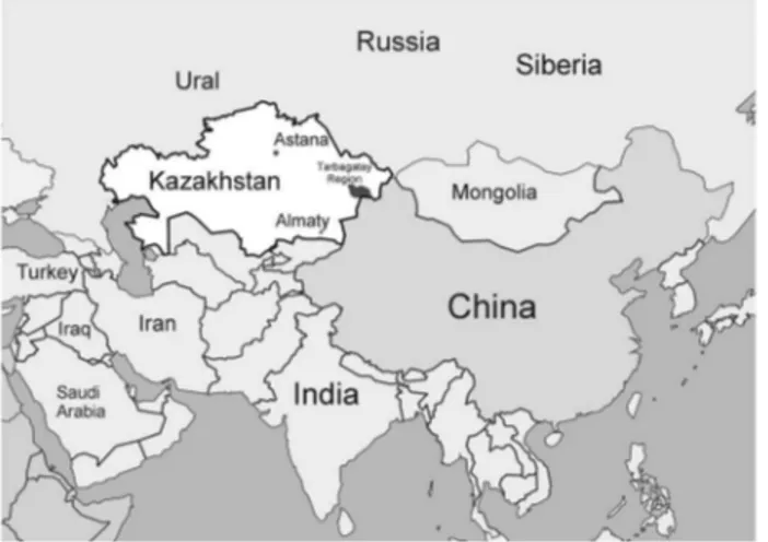 Fig. 1. Territory of the Republic of Kazakhstan.