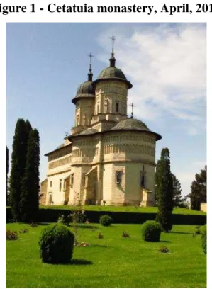 Figure 1 - Cetatuia monastery, April, 2014
