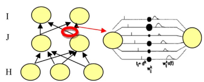 Fig 2: Feed forward spiking neural network 