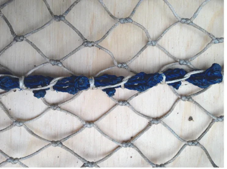 Fig 4. Stretched netting sewn down the centre line with a hanging ratio of 0.707 doi:10.1371/journal.pone.0119622.g004