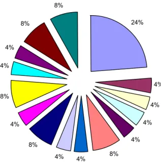 Gráfico 2 – Quadro Geral de Trabalhadores do CSEGSF  24% 4% 4% 4% 4% 4% 8%4%8%4%8%4%4%8%8% Médico Assistente SocialPsicólogoFonoaudiólogoOdontólogoNutricionistaFarmacêuticoEnfermeiraBiólogoAdministrador Auxiliar de Enfermagem Técnico de Administração Auxil