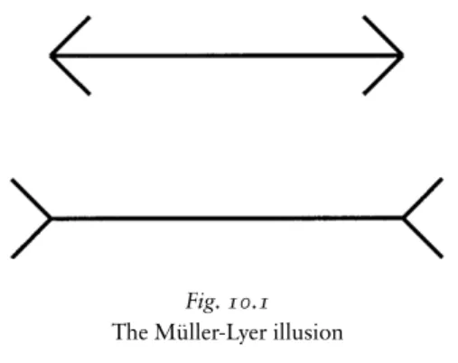 Fig. 10.1 The Müller-Lyer illusion