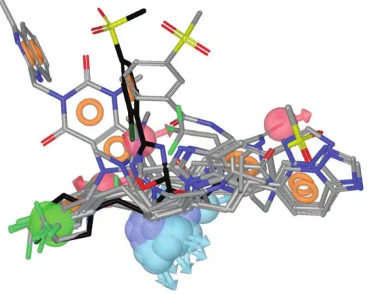 Table 2. Site contribution to the energy-optimized pharmacophores obtained from PDB complexes in bold from Table 1.