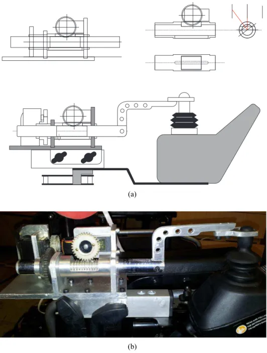 Fig. 8 – The mechanical actuator: a) the specification drawing and  b) the produced aluminum actuator