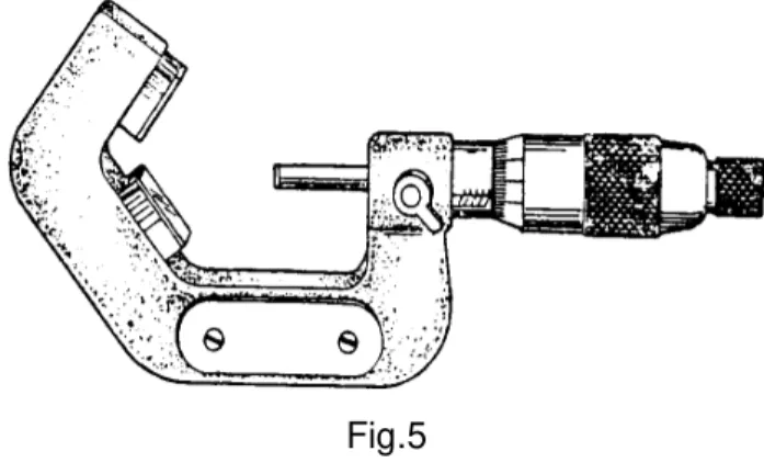 Fig. 4 - Micrômetro com discos, para a medição de papel, cartolina  couro e borracha. Também e empregado para a medição  de passo de engrenagem