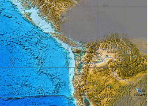 Fig. 4. Satellite smoke detections shown in gray for period 29–30 August 2009 (courtesy http://map.ngdc.noaa.gov/website/firedetects/viewer.htm).
