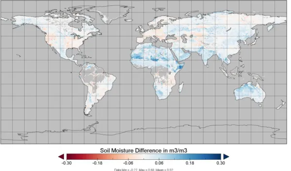 Figure B1. Absolute differences in soil moisture (ESA CCI SM minus CCI NRT) for the entire year of 2013.