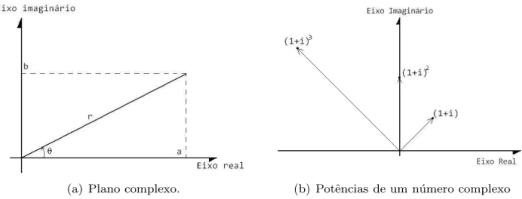 Figura 1.9: Representa¸c˜ oes de um n´ umero complexo