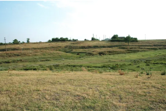 Figure 2.  The Vădastra village overlapping the Chalcolithic tell-settlement.  Source: D