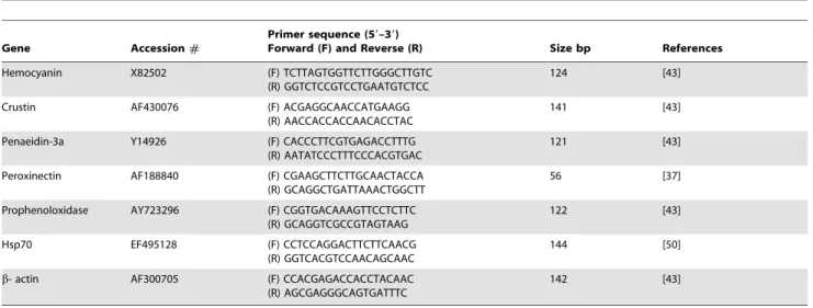 Table 1. Accession numbers and primer sequences for RT-qPCR.
