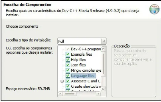 Figura 2.1 – Escolha o tipo de instalação “Full”