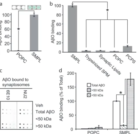 Fig 3. Synaptic Nanodiscs contain an AβO binding protein that interacts selectively with high molecular weight oligomers
