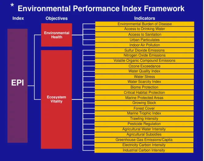 Figura 9: Indicadores de Desempenho Ambiental  –  Estrutura EPI  Fonte: ESI, 2010. 