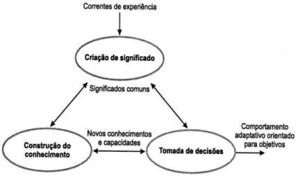 Figura 5 − O ciclo do conhecimento  Fonte: Choo (2006, p. 51). 