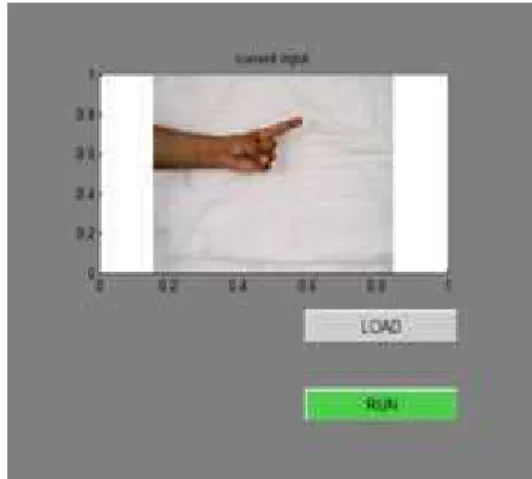 Figure 5:  Example of GUI with an image                                                             Figure 6:  Identification of sign “1” 