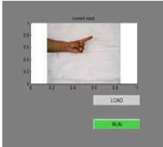 Figure 5:  Example of GUI with an image                                                             Figure 6:  Identification of sign “1” 